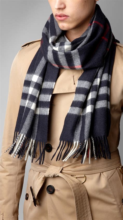 blue burberry scarf men|burberry original scarf.